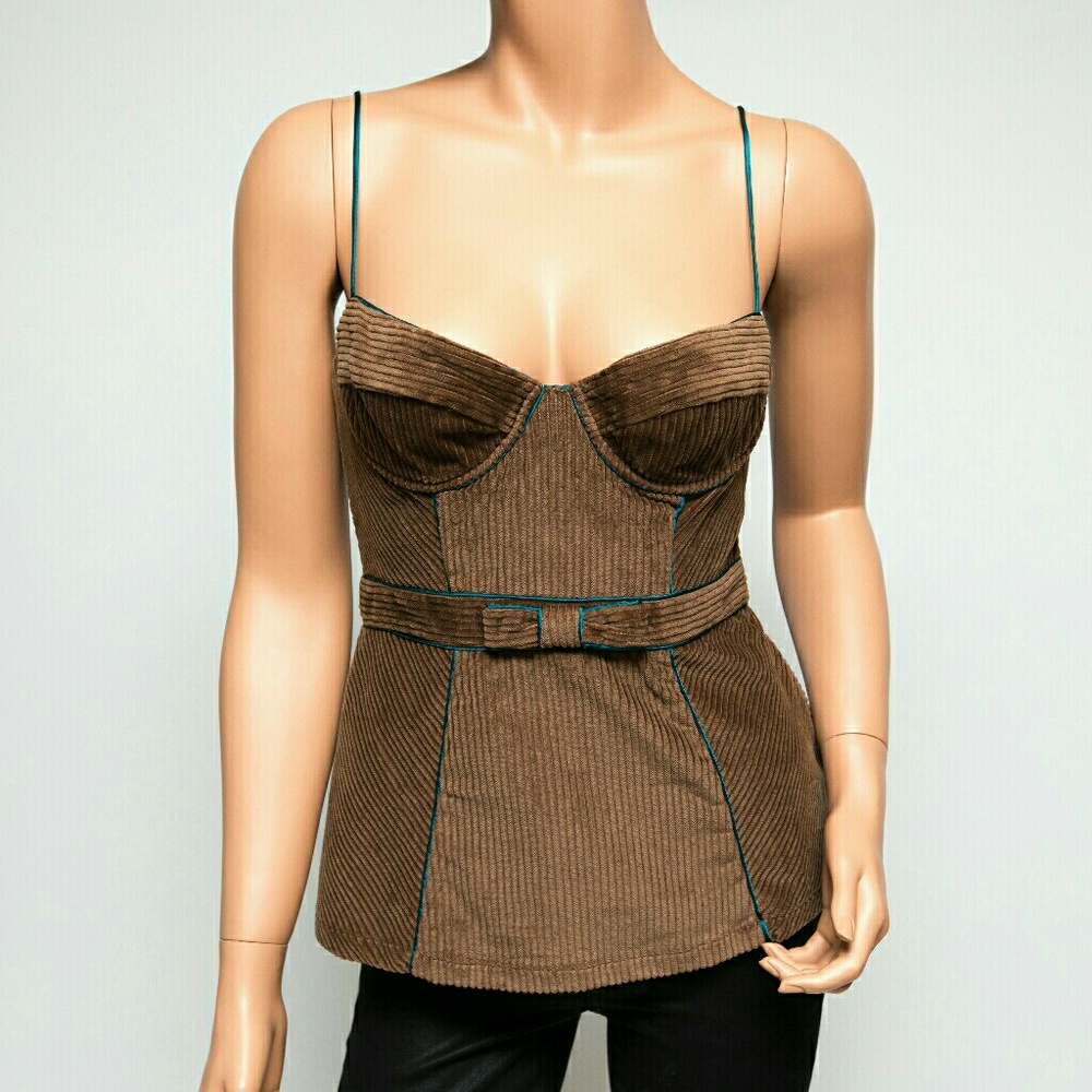 Ingwa Melero Espresso Brown Corduroy Bustier